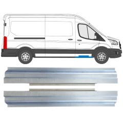 Opravný plech prahu pre Ford Transit 2014- / Ľavá+Pravá / Sada 16141