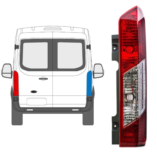 Zadná lampa pre Ford Transit 2014- / Pravá 16092