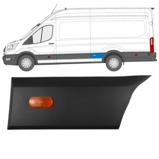Bočná lišta zadného blatníka pre Ford Transit 2014-  / LWB / Ľavý 11724
