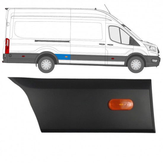 Bočná lišta zadného blatníka pre Ford Transit 2014-  / LWB / Pravá 11723