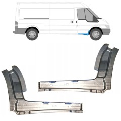 Opravný plech prahu vnútorný pre Ford Transit 2000-2013 / Ľavá+Pravá / Sada 11909