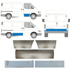 Opravný plech dverí pre Ford Transit 1986-2000 / Ľavá+Pravá / Sada 11395