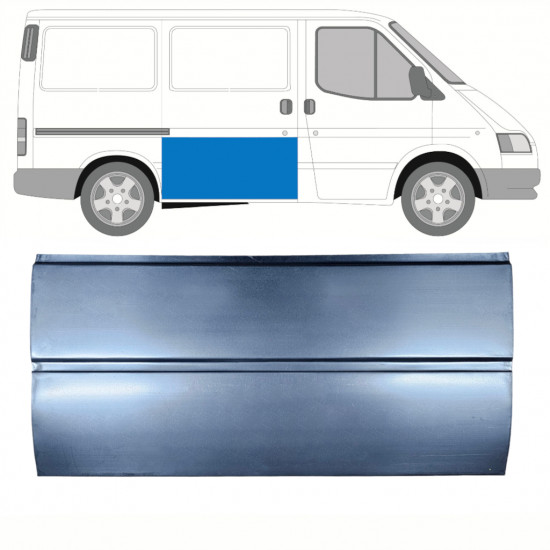 Opravný plech posuvných dverí vonkajší pre Ford Transit 1985-2000 / Pravá 8451