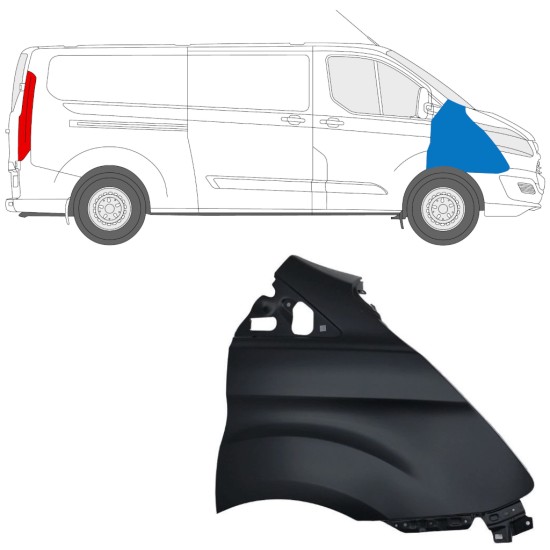 Predný blatník pre Ford Transit Custom 2013-2017 / Pravá 17095
