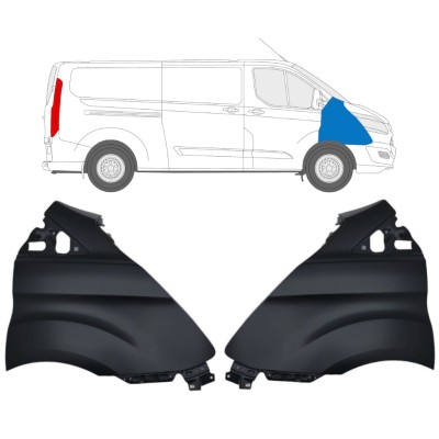 Predný blatník pre Ford Transit Custom 2013-2017 / Ľavá+Pravá / Sada 17097