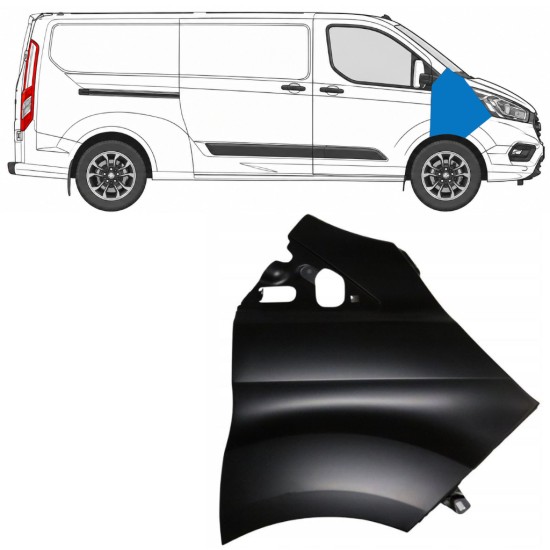 Predný blatník pre Ford Transit Custom 2017-2021 / Pravá 17098