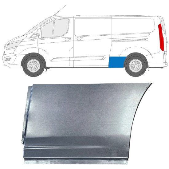 Lem zadného blatníka pre Ford Transit Custom 2013- / Ľavý 15971