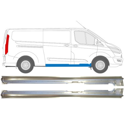 Kompletný prah posuvných dverí pre Ford Transit Custom 2013- / Ľavá+Pravá / Sada 14646