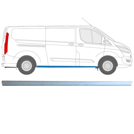 Opravný plech spodnej časti prahu pre Ford Transit Custom 2013-2023 / Pravá 16894