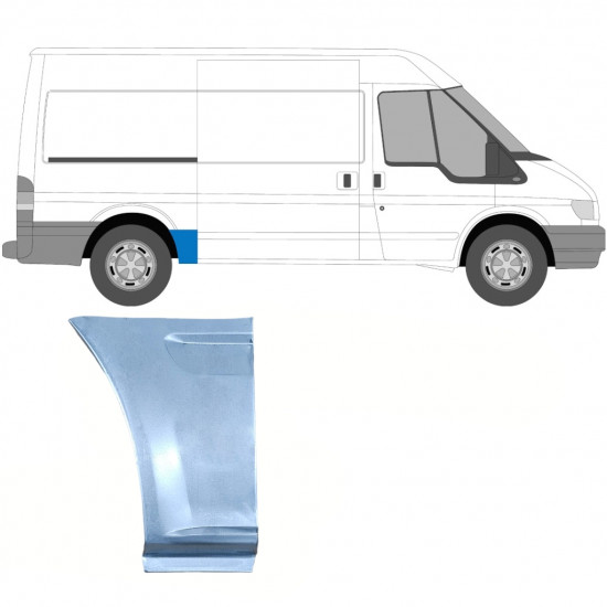 Lem zadného blatníka pre Ford Transit 2000- / MWB / Pravá 7164