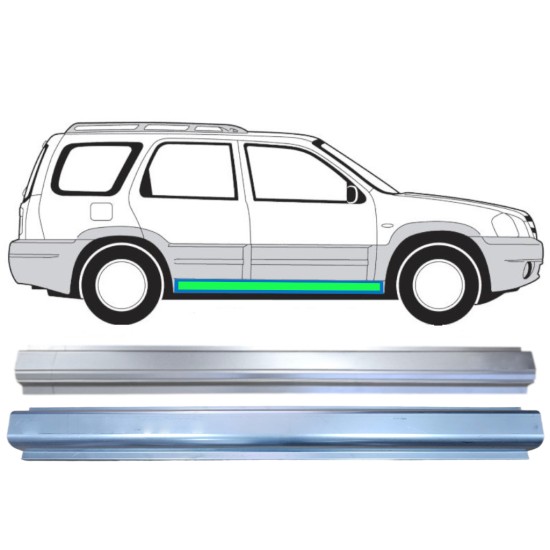 Opravný plech prahu + opravný plech vnútorného prahu pre Mazda Tribute 2001-2008 / Vľavo = Vpravo (symetrické) 15598