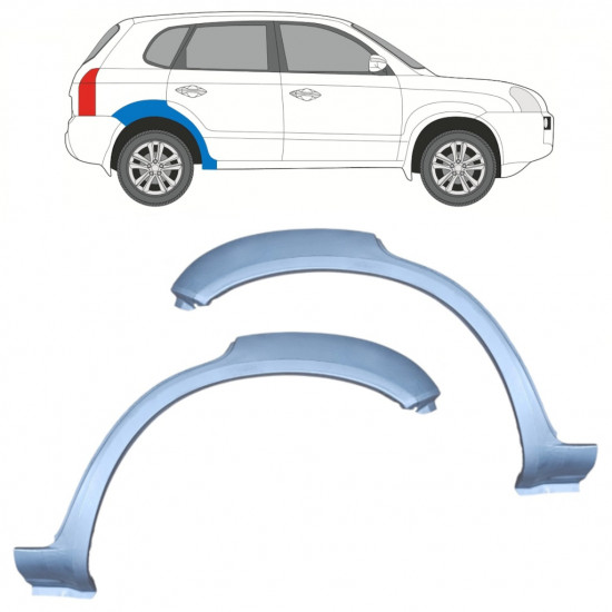 Lem zadného blatníka pre Hyundai Tucson 2004-2010 / Ľavá+Pravá / Sada 10013