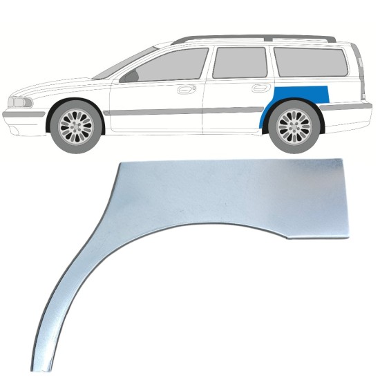 Lem zadného blatníka pre Volvo S70 V70 2000-2007 / Ľavý 17212