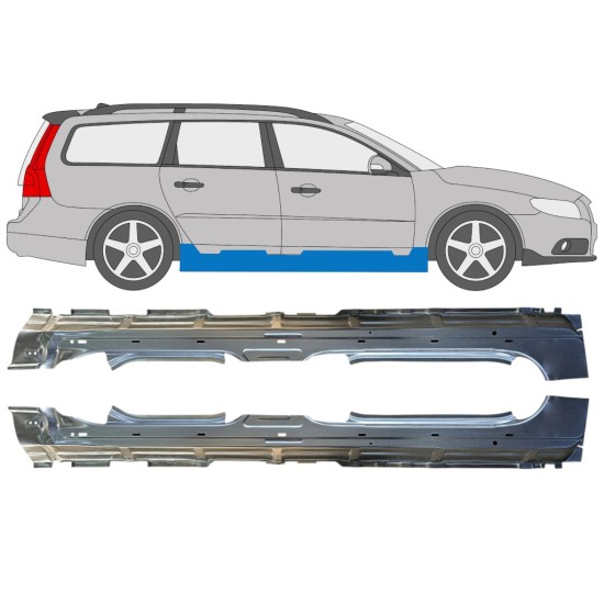 Kompletný prah pre Volvo V70 2007-2016 / Ľavá+Pravá / Sada 16276