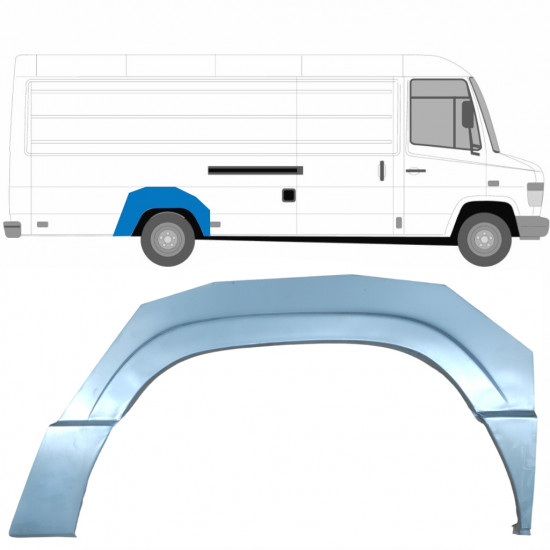 Lem zadného blatníka pre Mercedes Vario 1996- / Pravá /  5596