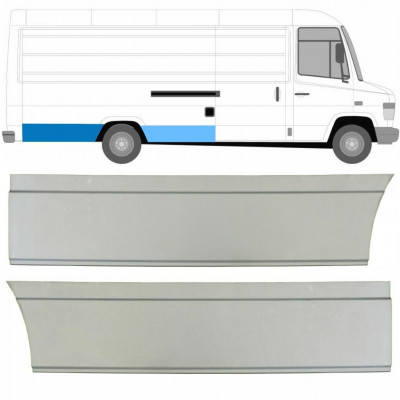 Lem zadného blatníka pre Mercedes Vario 1996- / Pravá / Sada 8545