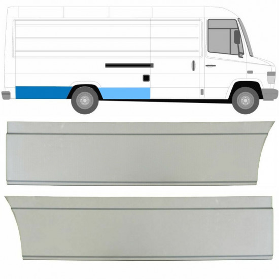 Lem zadného blatníka pre Mercedes Vario 1996- / Pravá / Sada 8545