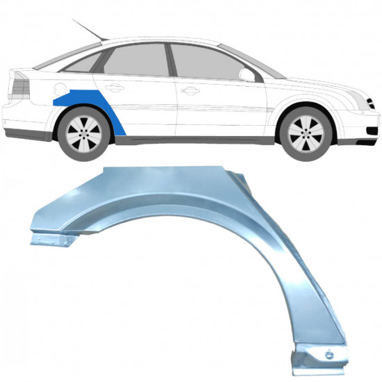 Lem zadného blatníka pre Opel Vectra 2002-2009 / Pravá 6893