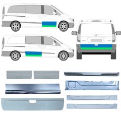 Opravný plech dverí pre Mercedes Vito W639 2003-2014 / Ľavá+Pravá / Sada 12629