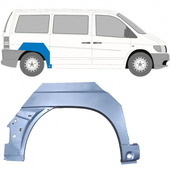 Lem zadného blatníka pre Mercedes Vito 1996-2003 / Pravá 6798