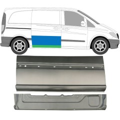 Opravný plech posuvných dverí vnútorný + vonkajší pre Mercedes Vito W639 2003-2014 / Pravá / Sada 9647