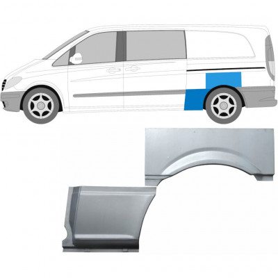 Lem zadného blatníka pre Mercedes Vito 2003-2010 / Ľavý / Sada 9276