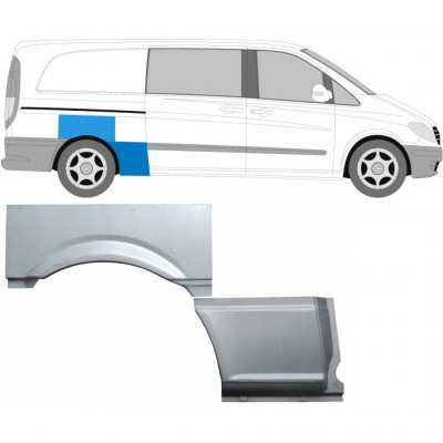 Lem zadného blatníka pre Mercedes Vito 2003-2010 / Pravá / Sada 9275