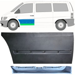 Opravný plech predných dverí vnútorný + vonkajší pre Mercedes Vito I W638 1996-2003 / Ľavý / Sada 12015
