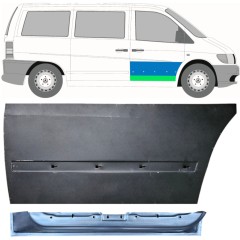 Opravný plech predných dverí vnútorný + vonkajší pre Mercedes Vito I W638 1996-2003 / Pravá / Sada 12014