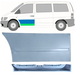 Opravný plech predných dverí vnútorný + vonkajší pre Mercedes Vito I W638 1996-2003 / Ľavý / Sada 12017