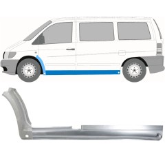 Kompletný prah + opravný plech predného blatníka pre Mercedes Vito I W638 1996-2003 / Ľavý / Sada 11503