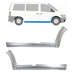 Kompletný prah + opravný plech predného blatníka pre Mercedes Vito I W638 1996-2003 / Sada 11504