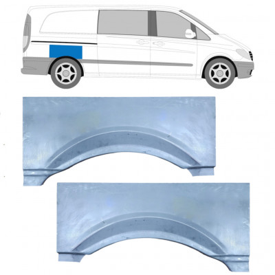 Lem zadného blatníka pre Mercedes Vito 2003-2010 / Ľavá+Pravá / Sada 9180