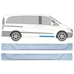 Opravný plech predných dverí vnútorný pre Mercedes Vito W639 2003-2014 / Ľavá+Pravá / Sada 12644