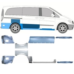 Opravný plech sada pre Mercedes Vito W639 2003-2014 / Ľavá+Pravá / 14788