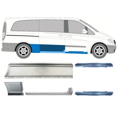 Opravný plech sada pre Mercedes Vito W639 2003-2014 / Ľavá+Pravá / 14786