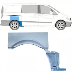 Lem zadného blatníka pre Mercedes Vito W639 2003-2014 / Pravá / Sada 11866