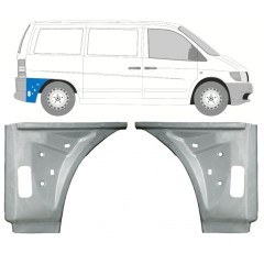 Vnútorný opravný plech zadného blatníka pre Mercedes Vito I W638 1996-2003 / Ľavá+Pravá / Sada 11641
