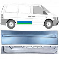 Opravný plech posuvných dverí vnútorný + vonkajší pre Mercedes Vito 1996-2003 / Pravá / Sada 12048