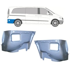 Vnútorný opravný plech zadného blatníka pre Mercedes Vito W639 2003-2014 / Ľavá+Pravá / Sada 11644