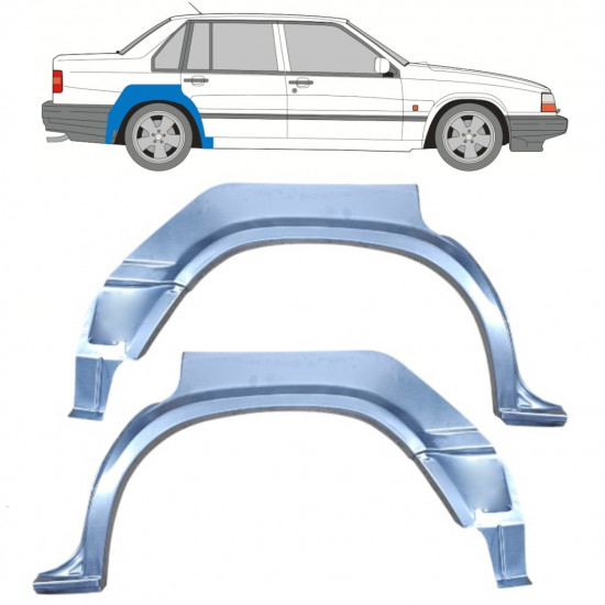 Lem zadného blatníka pre Volvo 940 1990-1998 / Ľavá+Pravá / Sada 9899