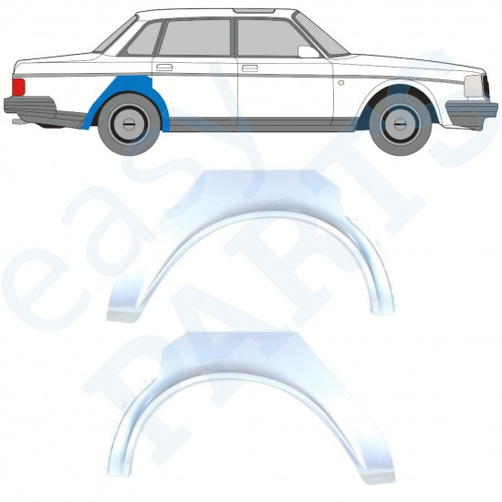 Lem zadného blatníka pre Volvo 240 1979-1993 / Ľavá+Pravá / Sada 9898