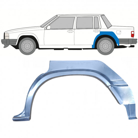 Lem zadného blatníka pre Volvo 740 1982-1992 / Ľavý 8292