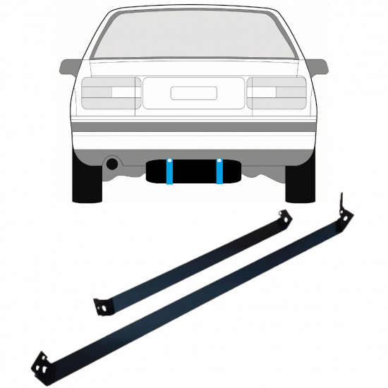 Objímky palivovej nádrže pre Volvo 850 1991-1997 / Volvo V70 S70 1996-2000 / C70 1996-2005 11830