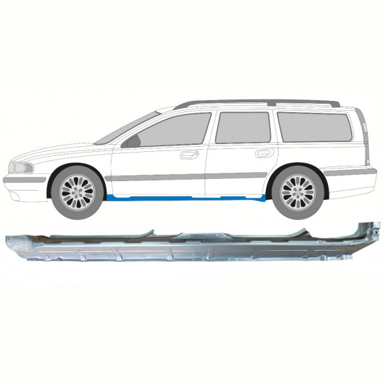 Opravný plech prahu pre Volvo V70 2000-2007 / Ľavý 8663