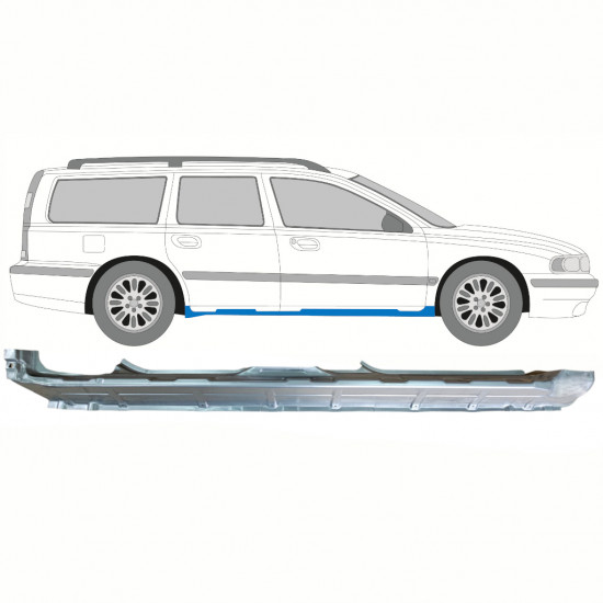 Opravný plech prahu pre Volvo V70 2000-2007 / Pravá 8662