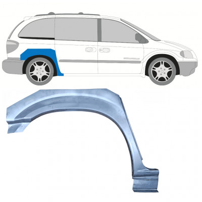 Lem zadného blatníka pre Chrysler Voyager 2000-2008 / Pravá 11282