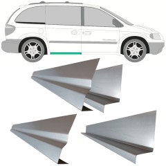 Opravný plech vnútorného + vonkajšieho prahu posuvných dverí pre Chrysler Voyager 2000-2008 / Vľavo = Vpravo (symetrické) / Sada 11195