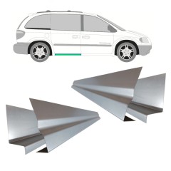 Opravný plech vnútorného + vonkajšieho prahu posuvných dverí pre Chrysler Voyager 2000-2008 / Ľavá+Pravá / Sada 11196