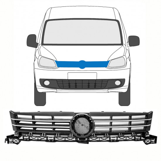 Chrómová mriežka pre Volkswagen Caddy 2010-2015 /  8415